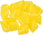 uxcell 20pcs Rubber End Caps 32mm(1 1/4") ID Vinyl PVC Round Tube Bolt Cap Cover Screw Thread Protectors Yellow
