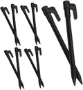 10pcs Wind-Resistant Plastic Beach Tent Stakes for Sand Camping Ground Anchors Outdoor Rug Pegs for Gardening Hiking and Tarp Stabilization