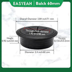 2 Pcs Desk Grommet 2-3/8" / 60 mm, Desk Hole Cover for Cables Black, Cable Grommet ABS Plastic, Desk Hole Grommet for Home & Office Pc, Detachable Cable Cord Organizer