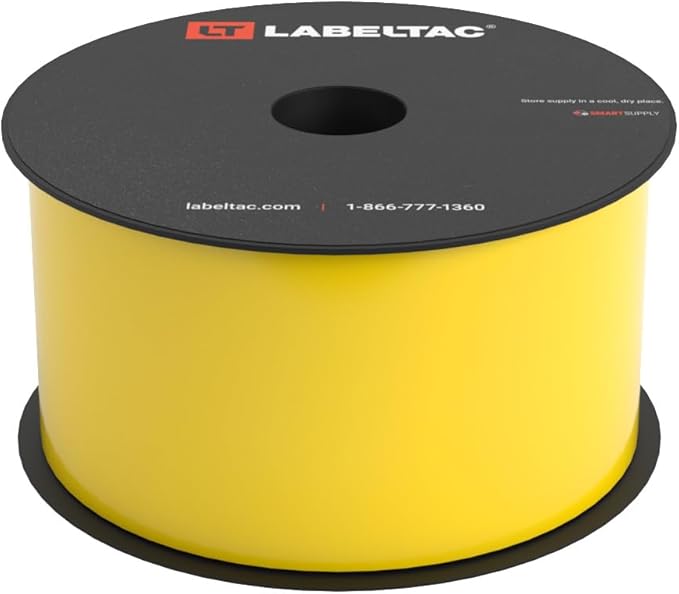LabelTac 4 and Pro Model Indoor/Outdoor Rack Label Supply 2.5" x 150' Yellow