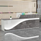 Reception Desk, Checkout Counter, Reception Counter Desk, eception Counter Desk with Adjustable Shelf & Lockable Drawers, for Clothing Store, Company Front Desk, Coffee Shop