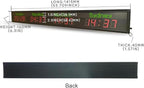 Stylish LED World Clock - Multi Time Zone Display, Auto-Sync WiFi, Wall/Suspension Mount, 1000CD Brightness, 15-20m Visibility - Durable Aluminum Alloy for Offices/Hotels/Schools (4 City)
