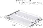 UNIQOOO 4" Clear Acrylic Stand | 6 Pack 3mm Slot Wedding Sign Holders, Perfect for Wedding, Table Number, Exhibition, Office, Restaurant, Business