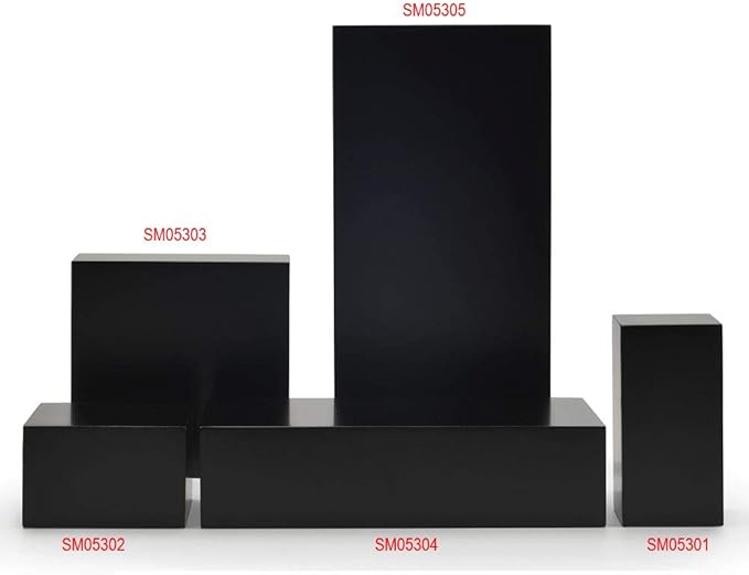 Oirlv Solid Wood Minimalism Style Jewelry Display Stand Showcase Jewelry Organizer Black Square Holder (SM05301)