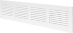 Repa Market 2-Pack Air Vent Cover 16x4 Inch (Outer Dimensions) White Galvanized Steel Louvered Grill Cover with Mesh Screen/Wall or Ceiling Vent/HVAC Register for Indoor and Outdoor Ventilation