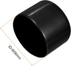 uxcell 5pcs Rubber End Caps 2 3/16"(56mm) ID Vinyl PVC Round Tube Bolt Cap Cover Screw Thread Protectors Black