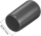 uxcell 10pcs Rubber End Caps 11mm ID Vinyl Round End Cap Cover Screw Thread Protector Dark Grey
