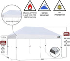 Eurmax USA 10'x20' Pop Up Canopy Tent Commercial Instant Canopies with Heavy Duty Roller Bag,Bonus 6 Sand Weights Bags (Red)