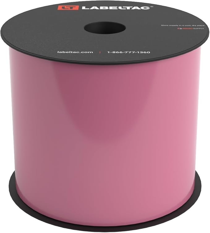 LabelTac 4 and Pro Model Indoor/Outdoor Rack Label Supply 4" x 150' Pink