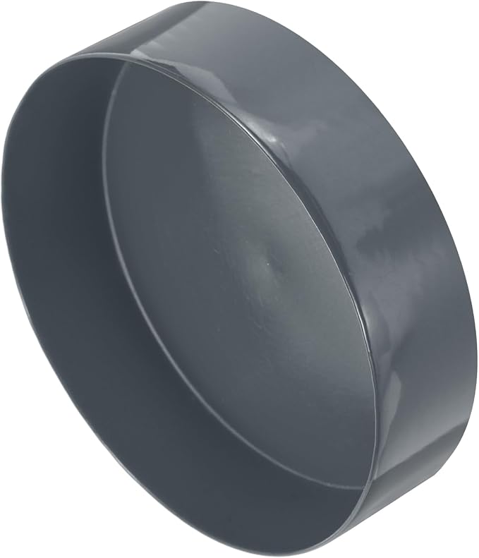 uxcell 4pcs Rubber End Caps 200mm(7 7/8 Inch) ID x 80mm(3 1/8 Inch) H Vinyl Round End Cap Cover Screw Thread Protectors Dark Grey