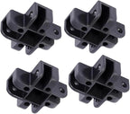 Pop-Up Canopy Center Connector 4-Way Black Plastic, Fits 34×34mm Square Tubes for Gazebo Tent and Awning Frames, Quick Screw-On Assembly, 4-Pack for Outdoor Camping Use(Down Four Forks)