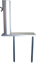 Reinforced Heavy Gauges Ground Anchors Stake with Anticorrosion Coating Suitable for Permanent Garden Umbrella Aluminum Courtyards Parasol Anchoring Base