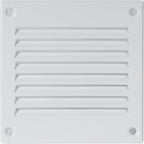Repa Market 4 x 4 Inch Air Vent Cover/White Galvanized Steel Louvered Grill Cover with Mesh Screen/Wall or Ceiling Vent/Durable Flush Mount HVAC Register for Indoor and Outdoor Ventilation