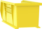 Akro-Mils 30234 AkroBins Plastic Storage Bins, Space-Saving Stackable Bins for Garage, Pantry, Craft Organization, 15" x 5" x 5", Yellow, 12-Pack