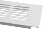 Vent Systems 19.69 x 2.36 Inch (Outer Size) Air Supply Ventilation Grille - Pack of 2 - White Aluminum Rectangle Intake/Exhaust Door Vent Deflector - HVAC for Home Improvement Floor, Wall Duct Cover