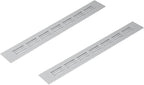 Vent Systems 11.81 x 1.57 (Outer Size) - Pack of 2 - Rectangular Door Vent - Silver Aluminum Vent Cover, Toe Kick Vent Cover - HVAC for Home, Cabinet Vent - Intake/Exhaust Door Return Air Vent