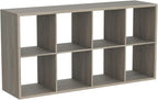 Fencer Wire 13-Inch Cube Storage Organizer Shelf, with Extra Thick Exterior Edge, Room Open Storage Shelf Divider, Bookcase, 6-Cube / 8-Cube / 9-Cube, Colors Available in Rustic Grey Oak and White