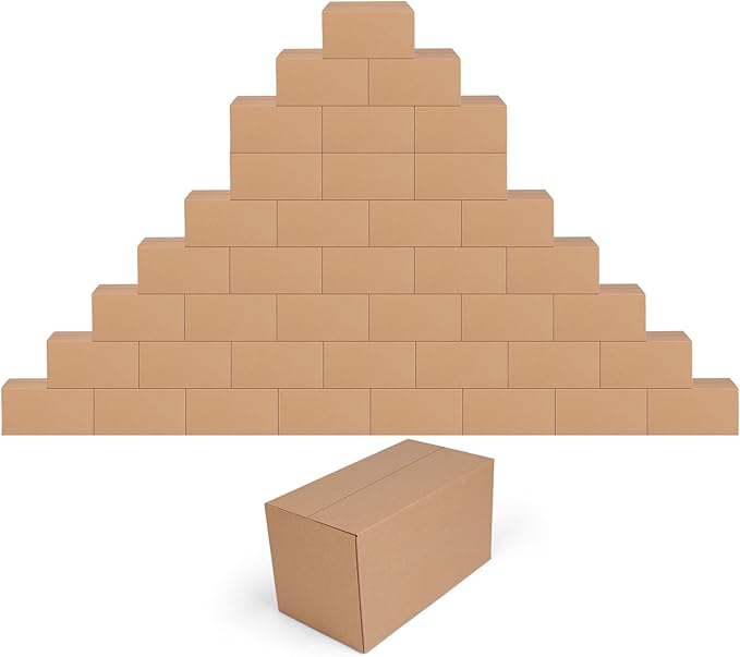 EdenseeLake 40 Pack 11x6x6 inches Shipping Boxes Small Cardboard Boxes for Packing, Moving, Mailing, Brown