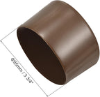 uxcell 4pcs Rubber End Caps 95mm(3 3/4") ID Vinyl Round Tube Bolt Cap Cover Screw Thread Protectors Brown, 50mm Height
