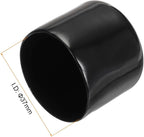 uxcell 5pcs Rubber End Caps 37mm ID Vinyl Round Tube Bolt Cap Cover Screw Thread Protectors Black