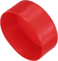uxcell 4pcs Rubber End Caps 4 3/4"(120mm) ID Vinyl Round End Cap Cover Screw Thread Protectors Red, 50mm Height
