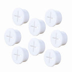8 Pack Cable Cord Grommet 3/4 Inch Flexible Wire Rubber Grommets for Desk and Other Furniture Wall Hole Cover Cable Management Wire Organizer Cable Pass Through, White Color