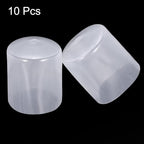uxcell 10pcs Rubber End Caps 40mm(1.6") ID Vinyl Round End Cap Cover Screw Thread Protectors Clear