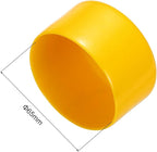 uxcell 10pcs Rubber End Caps 65mm(2.6 Inch) ID Vinyl Round End Cap Cover Screw Thread Protector Yellow