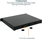 Tecmojo 1U Rack Drawer,Rack Mount Drawer for 19in Network Equipment/Server/AV Rack or Cabinet Enclosure,Sliding and Lockable Server Rack Drawer - Load-Bearing 22lb (10kg),with Cable Management Holes