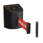 Crowd Control Warehouse - CCW Series WMB-230 Fixed Wall Mount Retractable Belt Barrier - 30 Foot, Authorized Access Only Belt with Black ABS Case, Crowd Control Barriers