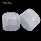 uxcell 10pcs Rubber End Caps 55mm(2.2") ID Vinyl Round End Cap Cover Screw Thread Protectors Clear
