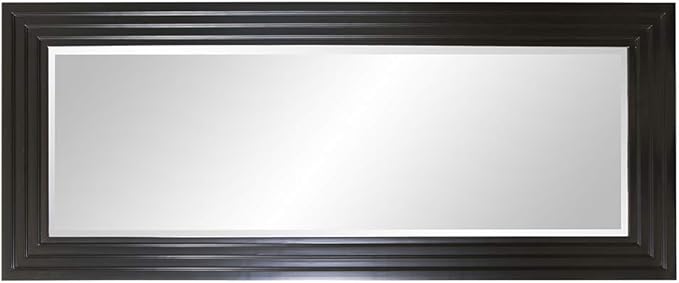 Howard Elliott Rich Espresso Tall Delano Mirror, Large Self Standing Full Length Rectangular Mirror with Stepped Levels, 34 x 82 Inch