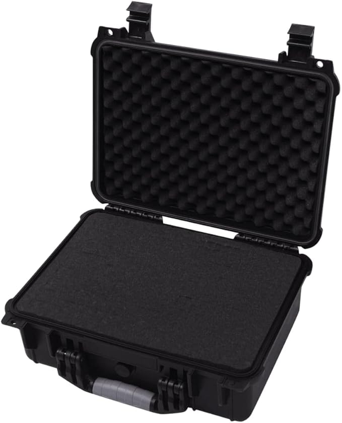 PP Portable Flight Case, Lockable Tool Box for Transportation Travelling, Protective Equipment Case, 16"x13"x6.9", -286