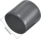 uxcell 4pcs Rubber End Caps 1 1/4"(32mm) ID Vinyl Round End Cap Cover Screw Thread Protectors Dark Grey, 30mm Height