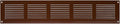 Repa Market Air Vent Cover 20x4 Inch (Outer Dimensions) Brown Galvanized Steel Louvered Grill Cover with Mesh Screen/Wall or Ceiling Vent/HVAC Register for Indoor and Outdoor Ventilation
