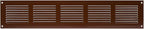 Repa Market Air Vent Cover 20x4 Inch (Outer Dimensions) Brown Galvanized Steel Louvered Grill Cover with Mesh Screen/Wall or Ceiling Vent/HVAC Register for Indoor and Outdoor Ventilation