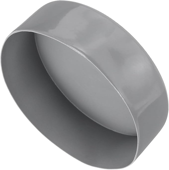 uxcell 4pcs Rubber End Caps 160mm ID Vinyl Round End Cap Cover Screw Thread Protectors Light Gray, 50mm Height