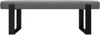 VANT Upholstered Bed Bench - Boucle Grey - Matte Black - Contemporary Modern, Bedroom Bench Seat, Hallway, or Entryway
