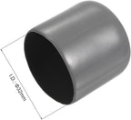 uxcell 10pcs Rubber End Caps 32mm(1 1/4") ID Vinyl Round End Cap Cover Screw Thread Protectors Dark Grey
