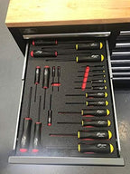 5S TOOL BOX SHADOW FOAM ORGANIZERS (2 COLOR) CUSTOM SIZE (27" x 36", Blue Top/Yellow Bottom)
