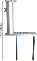 Reinforced Heavy Gauges Ground Anchors Stake with Anticorrosion Coating Suitable for Permanent Garden Umbrella Aluminum Courtyards Parasol Anchoring Base