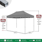 Eurmax USA 8'x12' Pop Up Canopy Tent Commercial Instant Canopies with Heavy Duty Roller Bag,Bonus 4 Sand Weights Bags (Red)