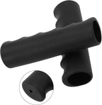 2Pcs Wheelbarrow Handle Covers 22-30mm Rubber Grip Sleeves Non Slip Garden Cart Handles Shock Absorption Black(118 x 27mm)