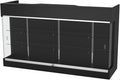 72" W x 22" D x 42" H - Tempered Glass Retail Display Case, Black Reception Desk, Retail Checkout Counter with Lockable Drawers, Suitable for Offices, Retail Stores and Boutiques