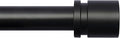 Curtain Rods for Windows 16 to 88 Inches Adjustable Length 1 Inch Diameter Window Curtain Rod with Aluminium Finials, Black