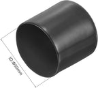 uxcell 4pcs Rubber End Caps 50mm(2") ID Vinyl Round End Cap Cover Screw Thread Protectors Dark Grey, 40mm Height