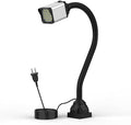 LED lathe Work Light, 20in Flexible Gooseneck Lamp with 28LEDs, 1200 Lumen Machine Light for LatheCNc Milling Drill Press Sewing Machine IndustrialLighting,120V(Base with 4screw holes)