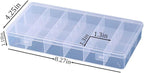 3pcs Clear Storage Small Parts Organizer Box Storage Bin With Dividers Multi Compartment for Beads Art DIY Tackle Box Organizer (Small 18 - compartment)