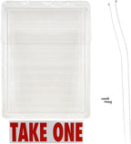 Calendars and More, Inc. Outdoor Real Estate Brochure Holder – Clear PETE Plastic Take-One Box with Snap-Shut Lid – Holds Up to 200 Flyers or Brochures (6)