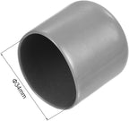 uxcell 5pcs Rubber End Caps Protective Caps 34mm ID Vinyl PVC Round Tube Bolt Cap Cover Screw Thread Protectors Light Gray